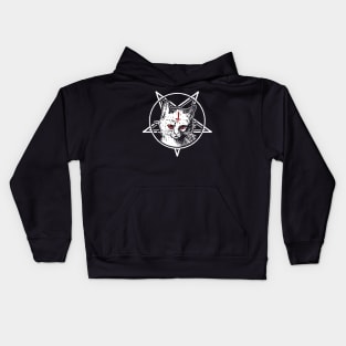 Dark Goth Satanic Cat Kids Hoodie